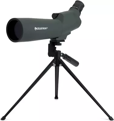 Celestron 52223 UpClose 60mm Zoom Angled Refractor Spotting Scope Telescope • £142.89