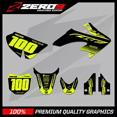 Honda Crf 50 Motocross Graphics Mx Graphics Kit Block Blk/yel-f • $95.71