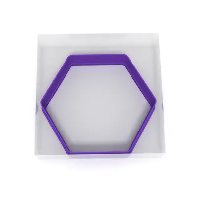 £3.49 • Buy 10CM Hexagon Cookie Cutter Biscuit Dough Icing Shape Biscuit Cake 6 Sides