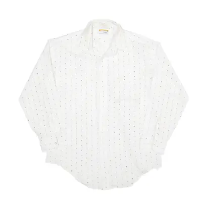 ANDHURST Mens Shirt White Pinstripe Long Sleeve L • £12.99