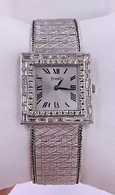 Vintage 18k White Gold 2.50 TCW VS-1 E-F Diamond Model Depose 9P Piaget Watch  • $8500