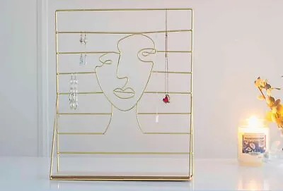 Hanging Jewellery Shelf Holder Gold Home Decor Storage Display Bedroom Hooks • £12.99