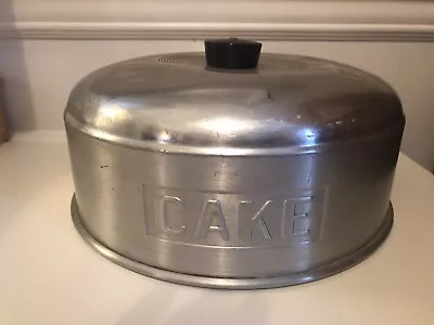 Antique Cake Plate Cover; Aluminum; Vintage; • $19.95