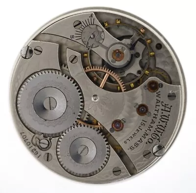 Aww Co Waltham Mass 15j Usa Pocket Watch Movement Spares Or Repairs Ae2 • £60