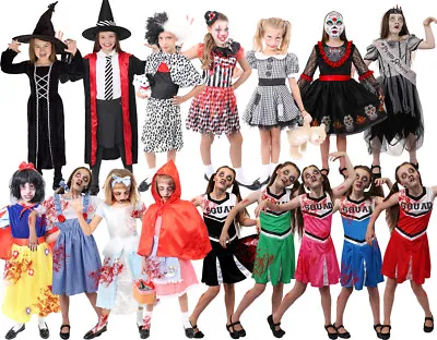 £13.99 • Buy Girls Halloween Fancy Dress Costume Killer Scary Kids Outfit S M L Xl Childs