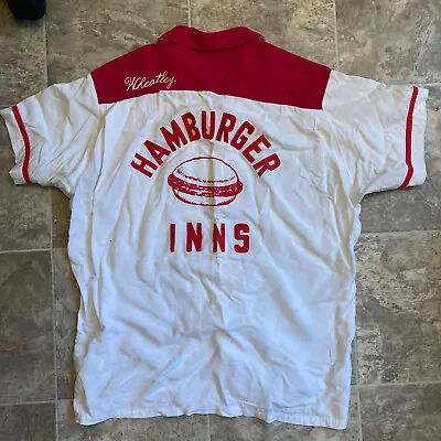 Vintage Bowling Shirt Size Small Hamburger Inn Loop Collar  • $150