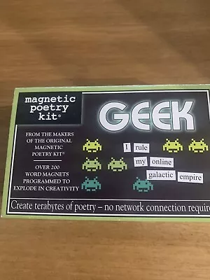 Geek Fridge Magnetic Poetry Kit Set - New/Unopened • $20