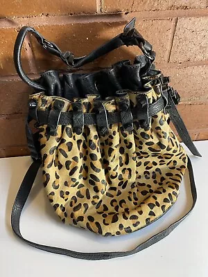 $999 • Buy Alexander Wang Diego Bucket Bag In Leopard Print Pony Fur Rare