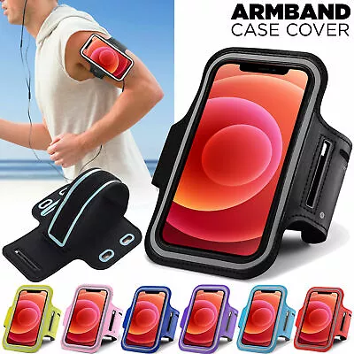 Running Sports Armband Phone Case For IPhone 11 12 Pro XR XS MAX 7 8 6 Plus SE • £3.48