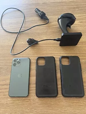 Apple IPhone 11 Pro - 256GB - Midnight Green (Unlocked) + Accessories • $450