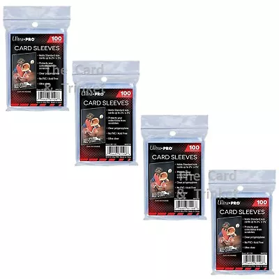 400 Ultra PRO Soft Sleeves Penny Card Protectors Clear 4x 100ct 67mm X 94mm • $10.50