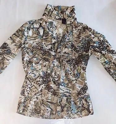 EUC Gorgeous MEXX Deep V-Neck Printed Long-Sleeve Shirt Size 0 • $25