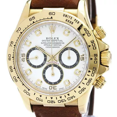 ROLEX Cosmograph Daytona 16518G Serial N 18K Gold Automatic Mens Watch BF562479 • $49387