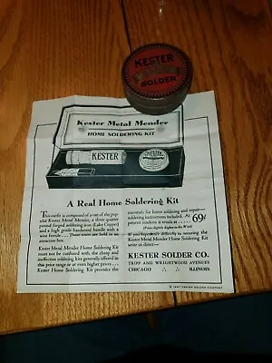 Vintage Kester TV-Radio Solder Tin W Advertising (186 • $12.99