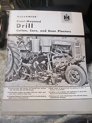 1950 McCormick FRONT MOUNTED DRILL PLANTERS Brochure IH Farmall CUB 130 230 350 • $9.99