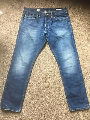 £18 • Buy Rare M&S Men's Slim Blue Art Of Selvedge Denim Jeans   W36/L32 White Oak Cone