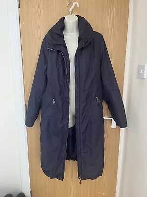 Creenstone Navy Blue Long Maxi Winter Coat Size 44 (16) • £9.95