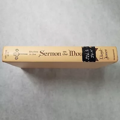 Studies In The Sermon On The Mount Vol 1 - Hardcover By D. Martyn Lloyd-Jones • $39.99