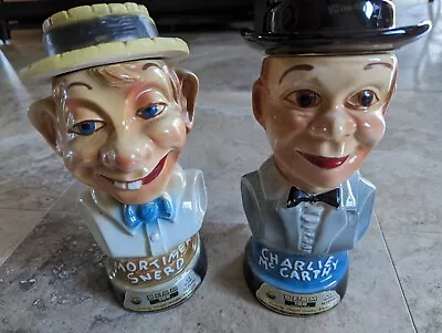 1976 JIM BEAM DECANTERS CHARLIE McCARTHY & MORTIMER SNERD EDGAR BERGEN • $22