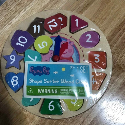 £11.86 • Buy Peppa Pig Shape Sorter And Wooden Clock