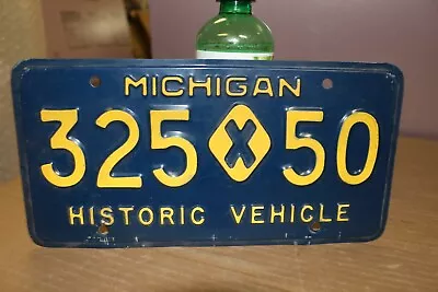 Vintage MICHIGAN HISTORIC VEHICLE License Plate Chevrolet Ford Mopar Hot Rat Rod • $19.95