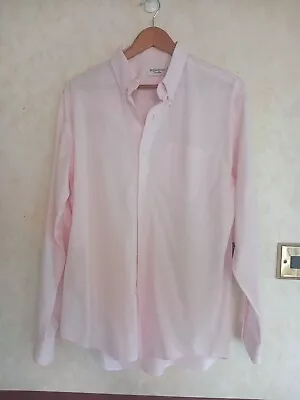 Yves Saint Laurent Pink Button Down Collar  Formal Shirt Cotton Blend Size 16. • £14