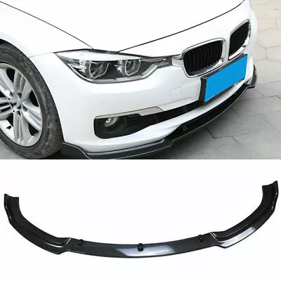 Front Bumper Lip For 2013-2018 BMW F30 Base Spoiler Splitter Carbon Fiber Style • $164.99