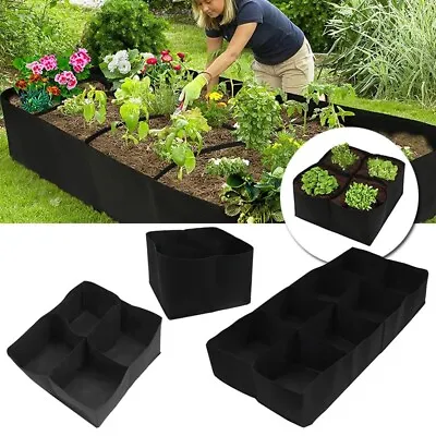 £8.79 • Buy Heavy Duty Fabric Raised Bed Garden Flower Grow Bag For Vegetables Flowers Fruit