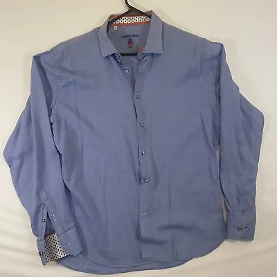 Luchiano Visconti Mens XL Button Blue Long Sleeve Button Shirt • $23.52