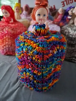 £6 • Buy Retro Toilet Roll Cover Doll Hand Knitted #242