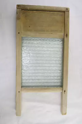 Antique Primitive Lingerie Glass Wash Board Columbus Washboard Co Ohio 18 X8.5  • $24.99