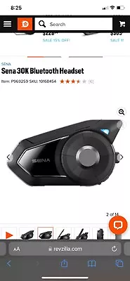 SENA 30K Mesh Intercom Bluetooth System Microphone Headset • $275