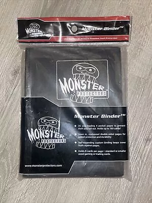 BCW Monster Protectors Binder 4-Pocket Matte Black 4P-MBK TCG Portfolio • $8