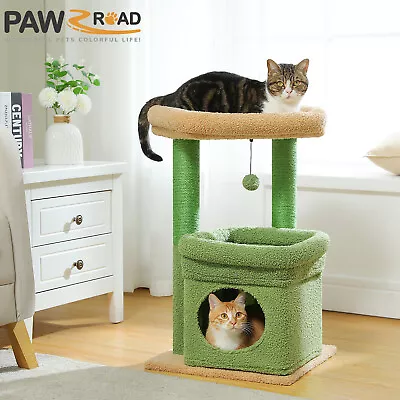 PAWZ Road Cat Tree Tower Scratching Post Scratcher Condo Furniture Bed Toys 68cm • $55.99