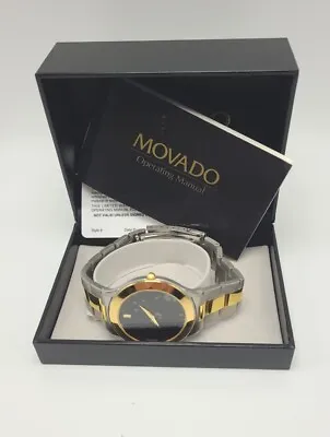 Movado Museum 81D18622 38mm Two Tone Swiss Quartz Mens Watch New Sales Sample • $439