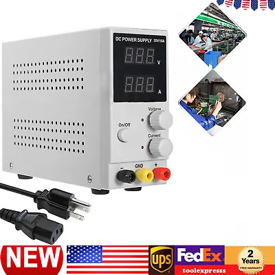 Power Supply DC 30V 10A Adjustable Digital Lab Bench Power Source Stabilized TOP • $53.20