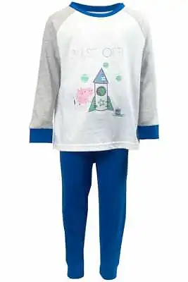 £6.49 • Buy Peppa Pig George Boys Pyjamas Space Pjs Set Nightwear Long Sleeve Top Trousers