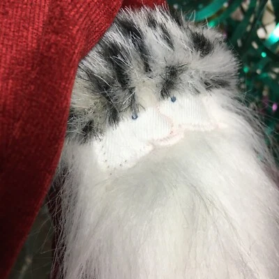 $39.20 • Buy 2013 Woof & Poof 18  Jolly Santa Black And White Faux Fur Jingle Bell On His Cap