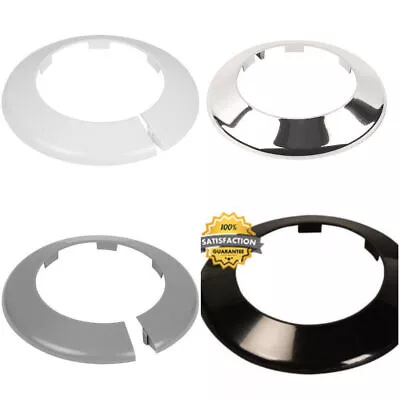 Toilet Soil Pipe Cover Collar 4 Inch 110mm Easy Fit Black White Grey Chrome • £6.29