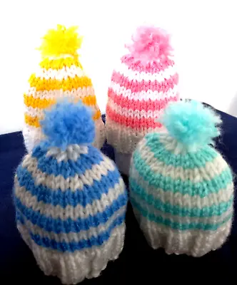 Set Of 4 Hand Knitted Egg Cozy Easter Egg Cosy Egg Warmers • £3