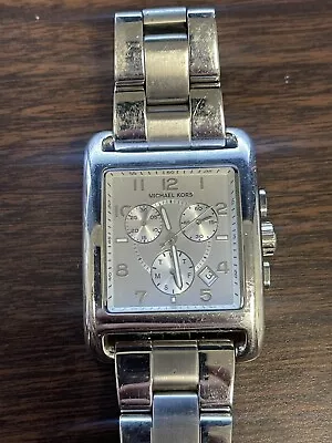 Michael Kors MK 5435 Classic Chronograph Ladies Stainless Steel Wrist Watch • $24