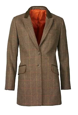 Laksen Ladies Blair Tweed Top Coat Size 10 /S • £125