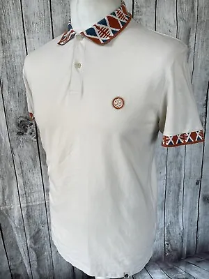 £19.90 • Buy Pretty Green Mens Polo Shirt Aztec Pattern Short Sleeve Medium Cotton 40”
