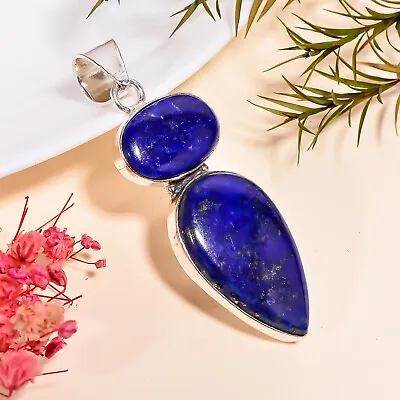 Lapis Lazuli Gemstone Pendant 925 Sterling Silver Handmade Beauteous Gift PG605 • $16.72