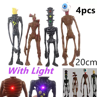 20cm Siren Head Movable Horror Model Dolls 4Pcs/Set Action Figure Toy With Light • £8.99