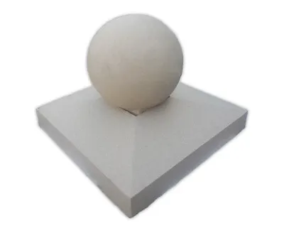 Cast Stone Apex Pier Cap W/ Sphere Finial - 2 Sizes 2  Colours • £149.99