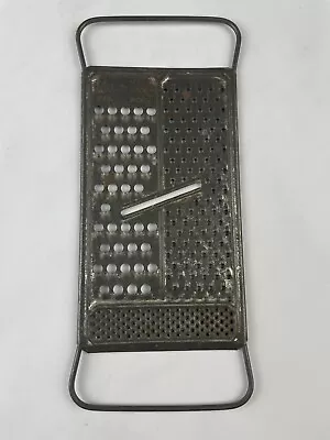 Vintage All In One Pat Pend Grater Shredder Cheese Metal Rustic Kitchen Decor • $12.86