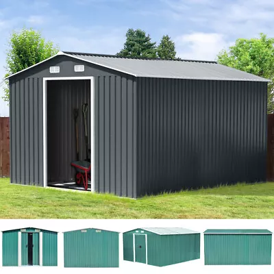 Metal Garden Shed 4 X 6 6 X 8 8 X 8 10 X 8 Ft Storage With Frame Sheds Bikes • £175.99