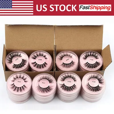 10-100 Pairs Eyelashes Bulk 3D Mink Lashes Natural False Eyelashes Faux Lashes • $74.95