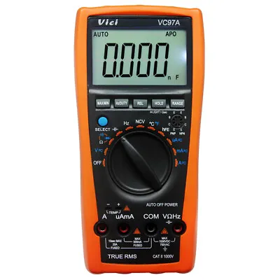 VICI VC97A 3999B LCD Auto Range Multimeter True RMS Backlight Diode Temp USA • $38.93